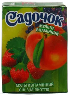 Sadochok Multivitamin Juice with Pulp Sterilized 200ml Tetra Pak — photo 3