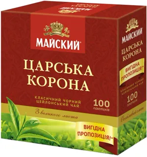 Maysky Black Tea Tsarskaya Korona 100 bags — photo 4