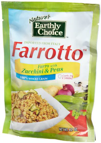 Natures Earthly Choice Фарро з цукіні та горошком 120 г