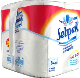 White 3-Ply Toilet Paper 8pcs/pack — photo 4