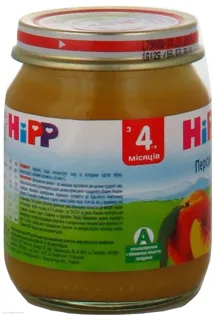 Hipp Peach Puree No Sugar Added for Children from 4 Months Glass Jar 125g — photo 4