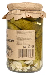 Dvorek Pickled Cucumbers with Garlic 860g — photo 2