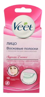 Воскові смужки Veet Easy Gelwax для чутливої шкіри обличчя, 20 шт — фото 2