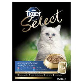 ASDA Tiger Select Ocean Variety Pack in Seafood Sauce