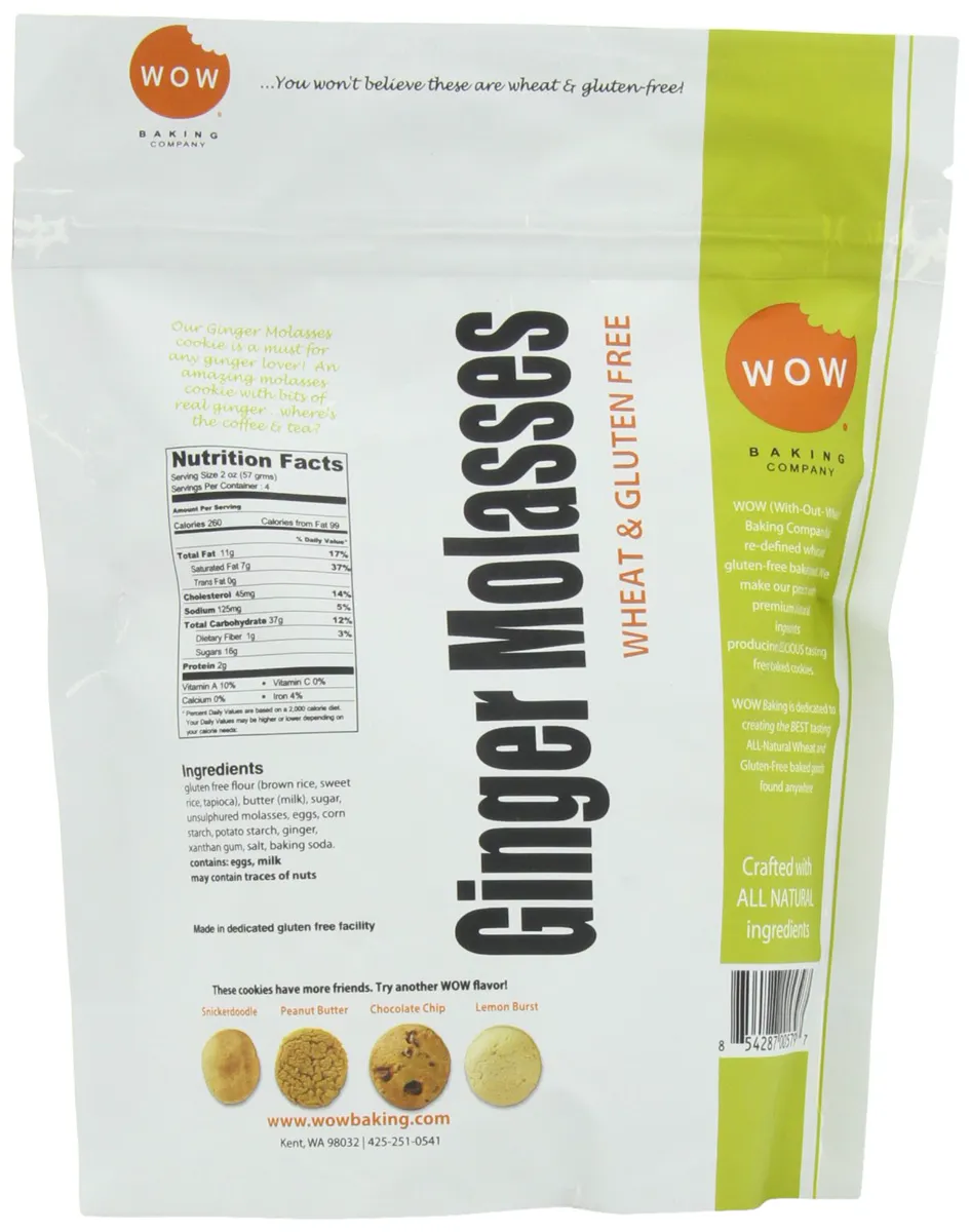 Wow Baking Company печиво з імбирем, патокою, 8 унцій (упаковка 6)