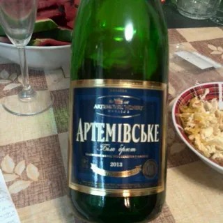 Sparkling wine Artemivske white brut 13.5% glass bottle 0.75L — photo 2