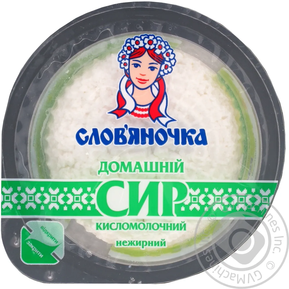 Сир Слов'яночка домашній кисломолочний нежирний 170г