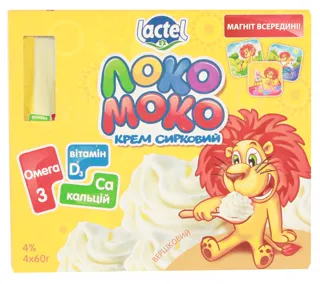 Lactel Loko Moko Creamy Curd Cheese 4% 4x60g — photo 2