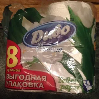 Dyvo Economy White 2-Ply Toilet Paper 8pcs — photo 4