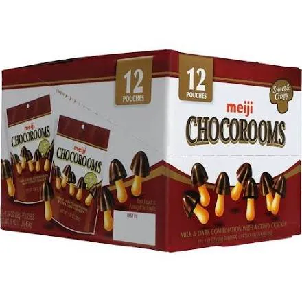 Meiji Chocorooms світло та темне з хрусткою крамбою 38 г пакет (2 шт 12)