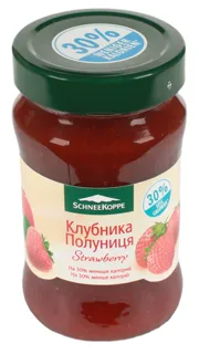 Schneekoppe Strawberry Jam with Fructose 330g — photo 2