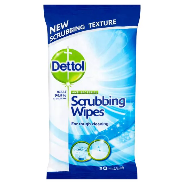 Антибактеріальні серветки Dettol жорсткі Scrubbing