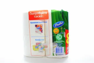 Dyvo Economy White 2-Ply Toilet Paper 8pcs — photo 2