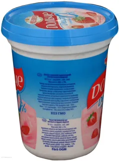 Lactel Dolce Curd Dessert Strawberry 0% Cup 400g — photo 2