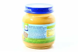 Gerber Apple Peach Puree Starch and Sugar Free Glass Jar 130g — photo 3