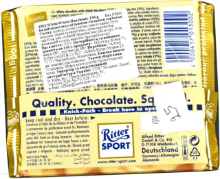 Ritter Sport White Chocolate with Whole Hazelnuts 100g — photo 2