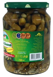 Dolyna Zhelanyi Pickles Cornichons Delicacy 720ml — photo 3