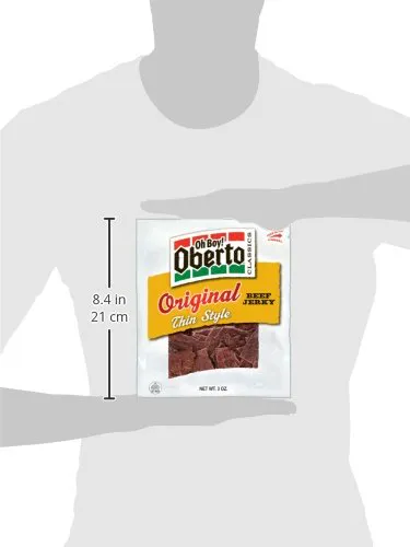 Oh Boy! Oberto Оригінальна тонка яловича солонина, 3 унції