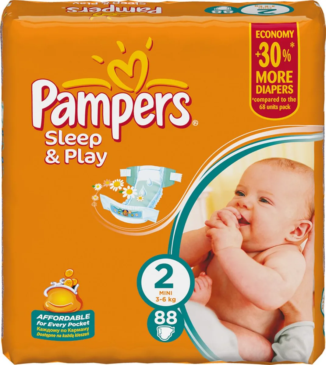 Pampers Sleep & Play Mini 2 Diapers for children 3-6kg 88pcs