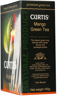 Curtis Mango Green Tea Large Leaf with Mango and Pineapple Aroma 100g — photo 2