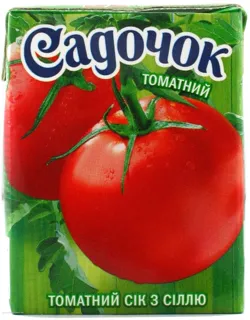 Sadochok Tomato Juice with Salt Tetra Pak 200ml — photo 4