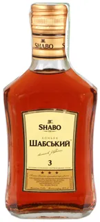 Ukraine Cognac 3 Stars 0.25L Glass Bottle — photo 3