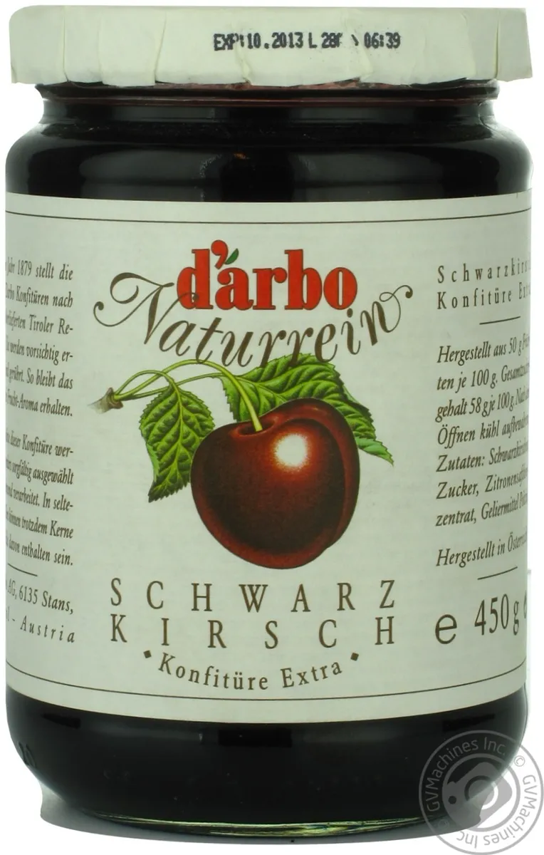 Варення D'arbo з чорної вишні 450г