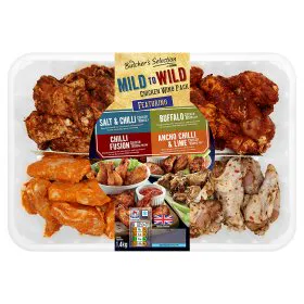 Asda Butchers Selection Пакет курячих крилець від м'яких до гострих