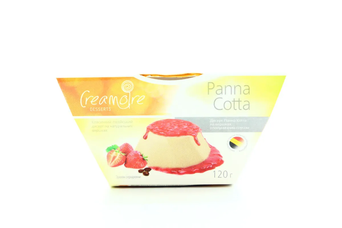 Kremuar Panna Cotta Cream Dessert with Strawberry Sauce 120g