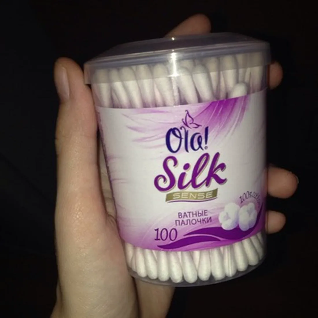 Ola silk cotton swabs 100pcs plastic