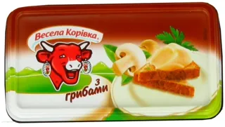 Vesela Korivka processed cheese with mushrooms 60% square tub 180g — photo 2