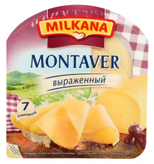 Milkana Montaver Semi-hard Cheese 50% 150g Slices — photo 5