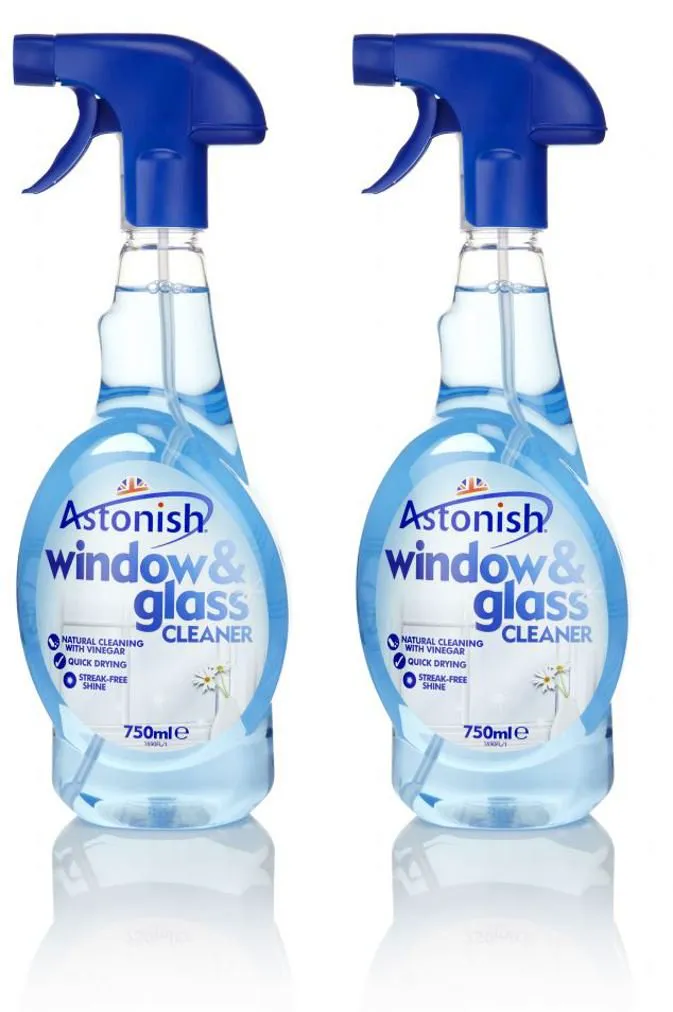 2 x Astonish Window and Glass Cleaner Spray 750ml Streak-Free