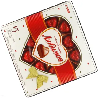 Liubymov Milk Chocolate Heart Candies with Nut Praline 125g — photo 7