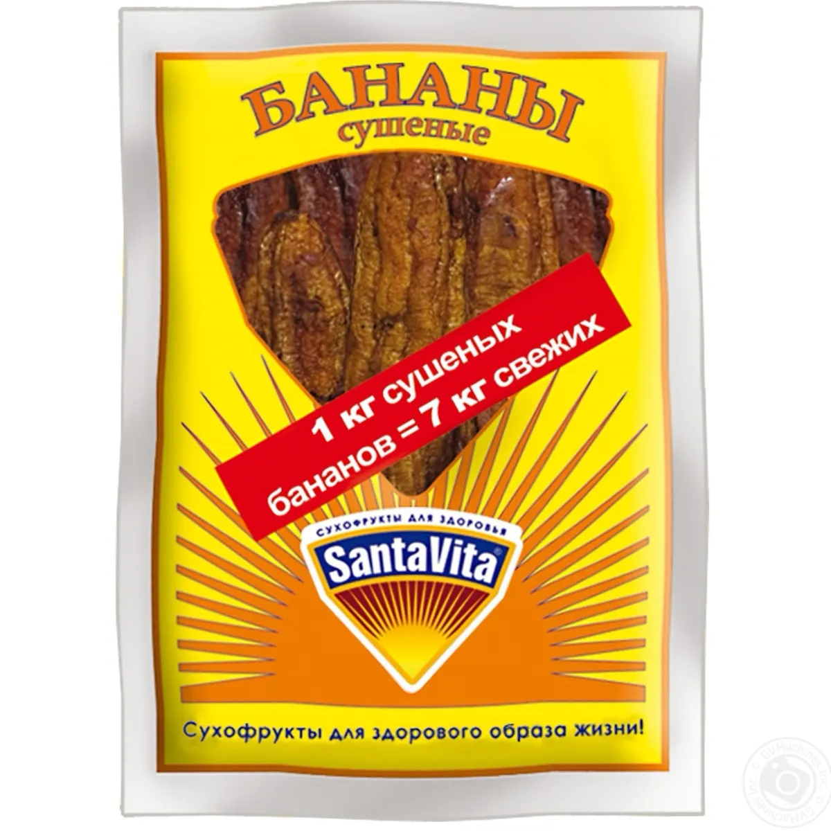 Банани Santa Vita сушені упаковка 200г
