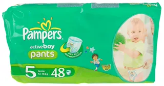 Pampers Active Boy Diaper Pants 5 Junior (11-18kg) Jumbo Pack 48 pcs — photo 2