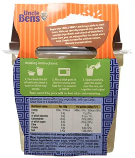 Uncle Bens® Cantonese Rice Microwave Ready Meal — photo 3