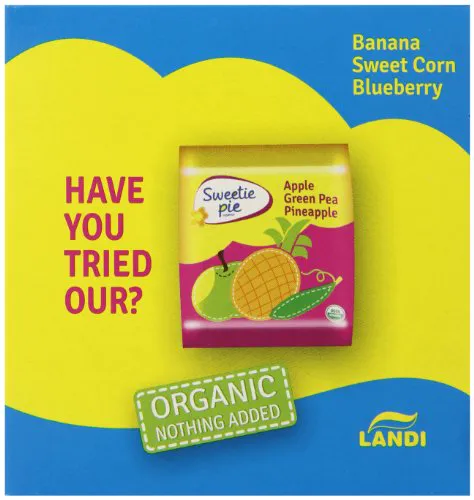 Sweetie Pie Organics органічні сухофрукти та овочі для малюків, Банан/Солодка кукурудза/Чорниця, 1 унція, 6 упаковок