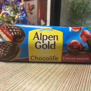 Печиво Alpen Gold Шоколайф бісквітне з вишнею, 136 г — фото 4
