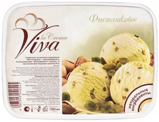 Viva La Crema Pistachio Ice Cream 1300 ml — photo 2