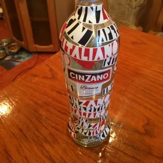 Cinzano Bianco Vermouth white glass bottle 1L — photo 2