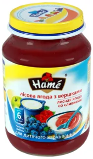 HAMÉ S.r.o. Forest Berry Puree with Cream for Children from 6 Months Glass Jar 190g — photo 6