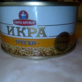 Ікра тріски Santa Bremor делікатесна люкс, жерстяна банка, 130 г — фото 5