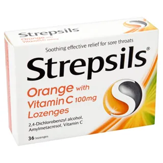 Strepsils Orange with Vitamin C 100 mg lozenges 36 pack — photo 4