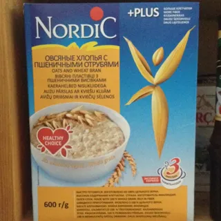 Nordic Oat Flakes with Wheat Bran, 600g — photo 2