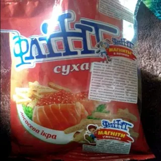 Flint Croutons with Red Salmon Caviar Flavor Flow Pack 90g — photo 2