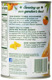 Del Monte Mandarin Whole Segments Packed in Water Artificially Unsweetened No Added Sugar 15 oz (Pack 6) — photo 4