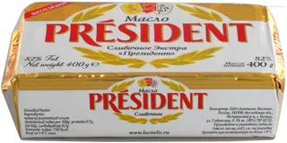 President Unsalted Sour Cream Butter 82% 400g — photo 2