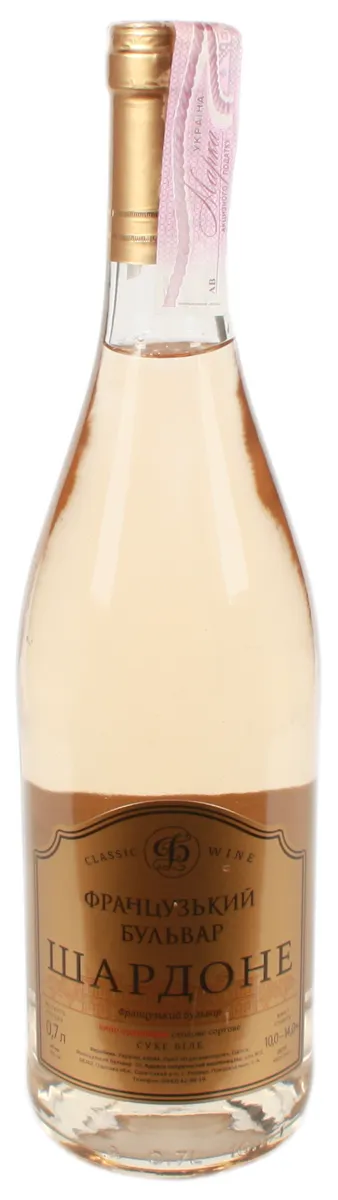 Frantsuzkyi Bulvar CW Chardonnay 0.7L dry white wine
