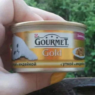 Корм Hurmэ Gourmet Gold для дорослих котів з качкою та індичкою, банка 85г — фото 11